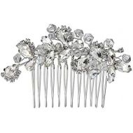 [아마존베스트]Aland Fairy Vintage Faux Crystal Rhinestone Bridal Hair Comb Pin Wedding Accessories Silver