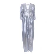 Alberta Ferretti Silk blend shining lame wide dress
