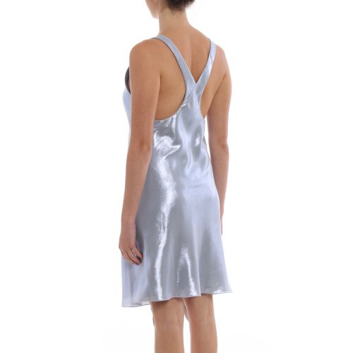  Alberta Ferretti Silk blend shining lame short dress