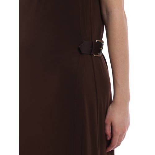  Alberta Ferretti Sleeveless jersey wrap midi dress