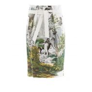 Alberta Ferretti Jungle print skirt with self belt