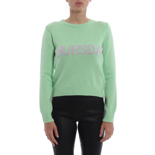  Alberta Ferretti Rainbow Week Thursday green sweater
