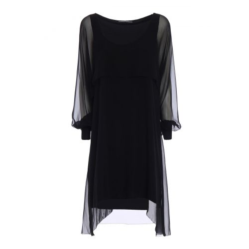  Alberta Ferretti Silk georgette asymmetric dress