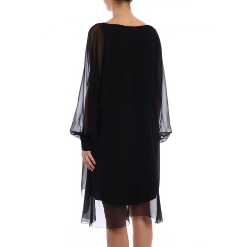  Alberta Ferretti Silk georgette asymmetric dress