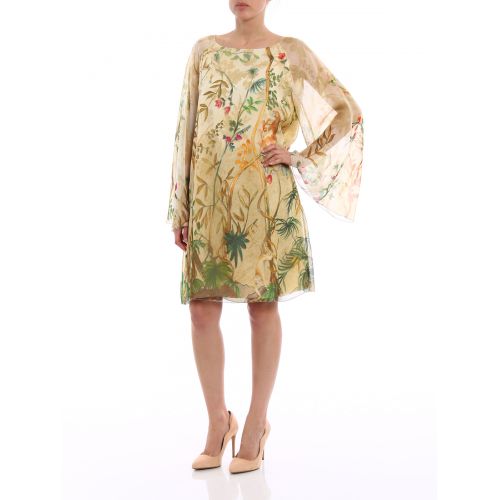  Alberta Ferretti Patterned silk A-line dress
