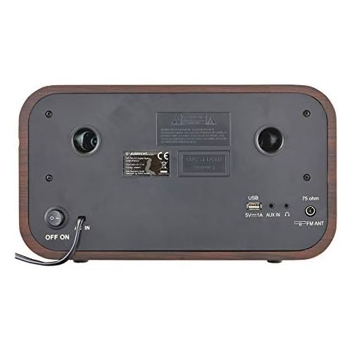  [아마존베스트]Albrecht DR790CD Digital Radio DAB+, 27790, Multifunctional Including CD Player and Bluetooth, Dark Brown Wooden Case