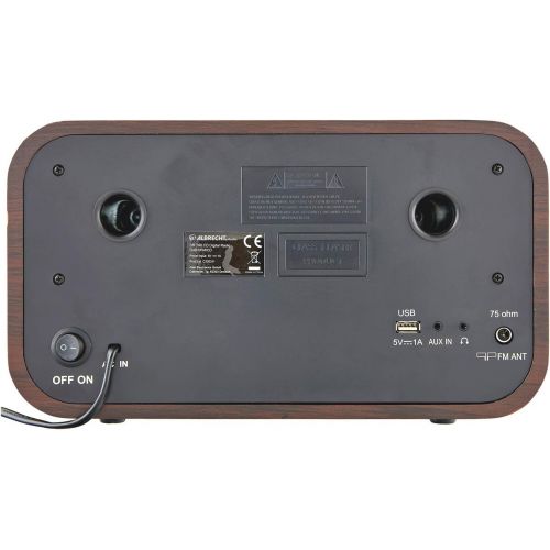  [아마존베스트]Albrecht DR790CD Digital Radio DAB+, 27790, Multifunctional Including CD Player and Bluetooth, Dark Brown Wooden Case