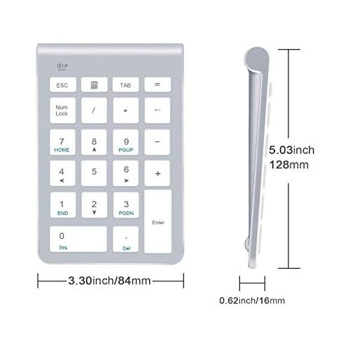  [아마존베스트]Alcey 22 Keys Numeric Keypad with 2.4 GHz Mini USB Receiver