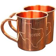 Home State Copper Mugs for Moscow Mules - Oregon Mug - 100% Pure Copper Mug - Best For Moscow Mule Lovers - Set of 2 Copper Cups  14 oz Size By Alchemade