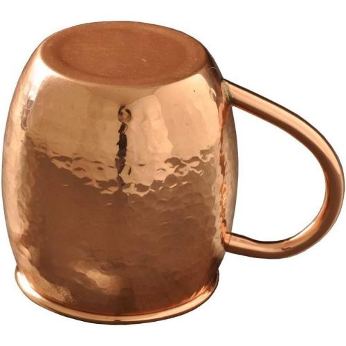  [아마존베스트]Alchemade Copper Barrel Mug for Moscow Mules - 16 oz - 100% Pure Hammered Copper - Heavy Gauge - No lining - includes FREE E-Recipe book