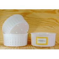 [아마존베스트]AlcoFermBrew 3x Form 15x7.2cm1.2kgCaciottaCheese Moulds | Basket | Cheese Cheese/Lab