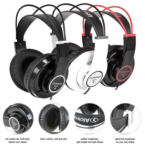  Alctron HP280 Monitor Earphones Over-Ear DJ Hifi Stereo Headphone Gaming Headset (Black)