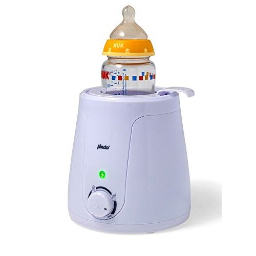  Alecto BW-70 Baby Flaschenwarmer zum Erwarmen und Auftauen mit stufenlos einstellbare Temperatur und LED indikation