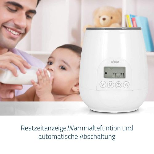  Alecto BW-700 digitaler Express Baby Flaschenwarmer (in nur 3 Min.) und Sterilisator, mit Warmhaltefunktion, Auftaufunktion, Restzeitanzeige und Signalton