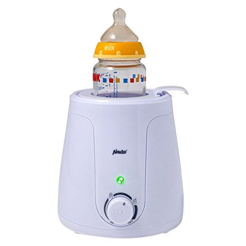  Alecto BW-70 Baby Flaschenwarmer zum Erwarmen und Auftauen mit stufenlos einstellbare Temperatur und LED indikation