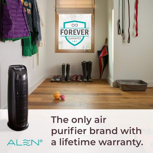  Alen T500 Tower Air Purifier with HEPA-Pure Filter for Allergies and Dust (Black, 1-Pack)