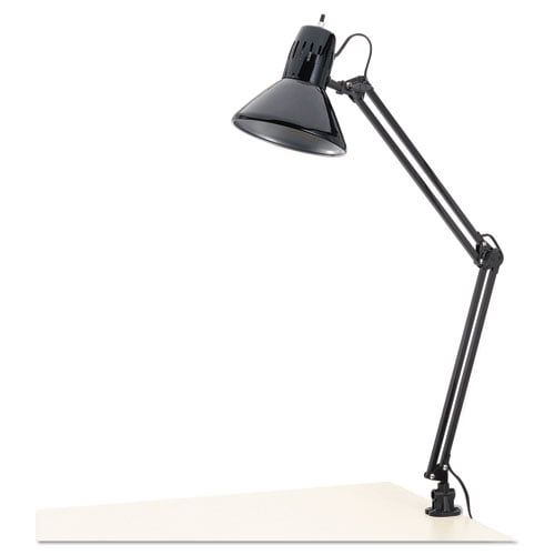  Alera Architect Lamp, Adjustable, Clamp-on, 28 High, Black