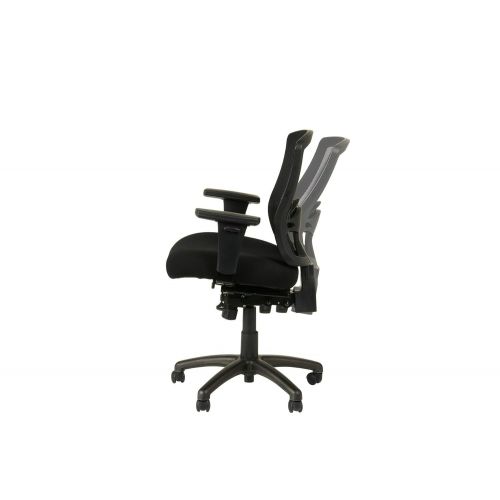  Alera Etros Series Petite Mid-Back Multifunction Mesh Chair, Black