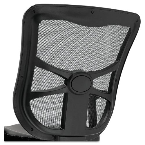  Alera EL4215 Elusion Series Mesh Mid-Back Multifunction Chair, Black Leather
