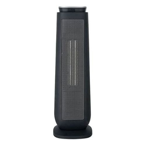  Alera HECT24 7.17 in. x 7.17 in. x 22.95 in. Ceramic Heater Tower with Remote Control - Black