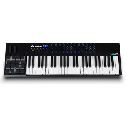  Alesis},description:Feel the expression of playing on full-sized, semi-weighted keys, but in a compact sized controller that will easily integrate into any desktop production setup