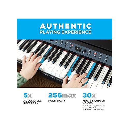  Alesis Prestige Artist - 88 Key Digital Piano with Full Size Graded Hammer Action Weighted Keys, Multi-Sampled Sounds, Speakers, FX and 256 Polyphony