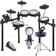 Alesis Drums Surge Mesh SE Kit and Drum Essentials Bundle - Electric Drum Set with USB MIDI Connectivity, Drum Throne and On-Ear Headphones