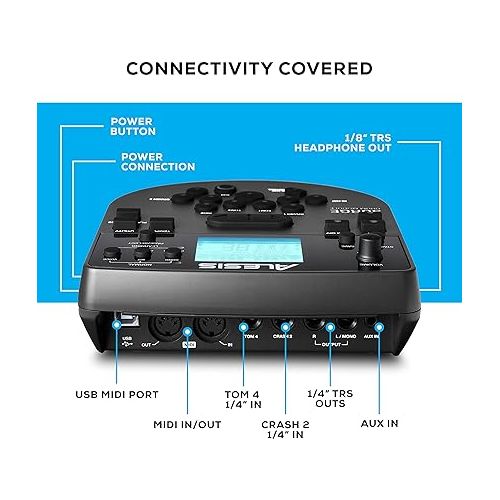  Alesis Drums Surge Mesh SE Kit and Drum Essentials Bundle - Electric Drum Set with USB MIDI Connectivity, Drum Throne and On-Ear Headphones