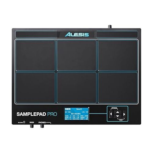  Alesis Sample Pad Pro + Multipad Clamp - Percussion and Sample-Triggering Instrument With Dual Zone Rubber Pads and Mounting System With Boom Arm