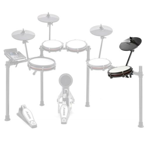  Alesis Nitro Max Mesh Electronic Drum Set and Double Bass Pedal Expansion Bundle