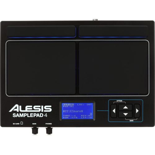  Alesis SamplePad 4 Compact Percussion Pad and Cables