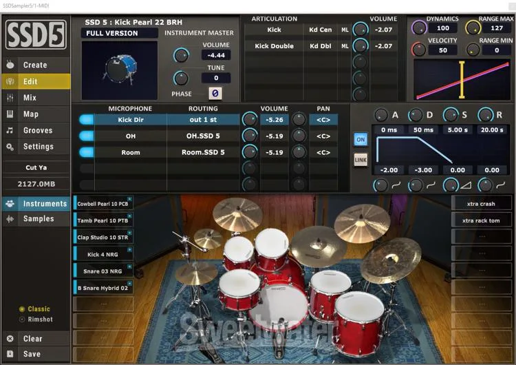  Alesis Nitro Max Mesh Electronic Drum Set and Steven Slate Drums SSD5 Virtual Drum Instrument Plug-in