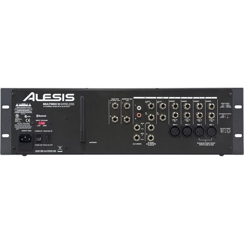  Alesis MultiMix 10 Wireless Rackmount 10-Channel Mixer with Bluetooth