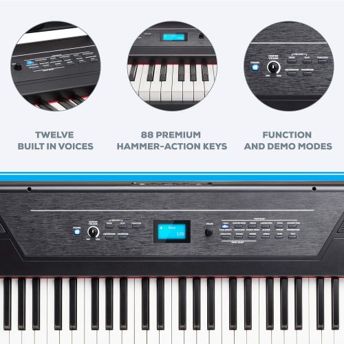  [아마존핫딜][아마존 핫딜] Alesis Recital Pro | Digital Piano / Keyboard with 88 Hammer Action Keys, 12 Premium Voices, 20W Built in Speakers, Headphone Output & Powerful Educational Features