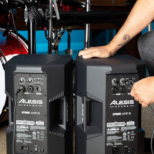  [아마존베스트]Alesis Strike Amp 8 | 2000-Watt Portable Speaker/Amplifier for Electronic Drum Kits With 8-Inch Woofer, Contour EQ and Ground Lift Switch, 8 inch