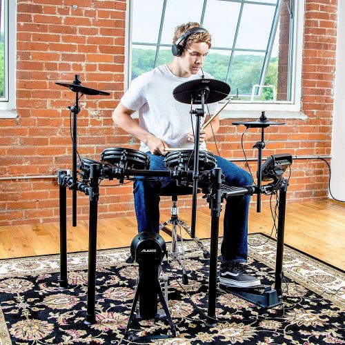  [아마존베스트]Alesis Drums Nitro Mesh Kit | Eight Piece All Mesh Electronic Drum Kit With Super Solid Aluminum Rack, 385 Sounds, 60 Play Along Tracks, Connection Cables, Drum Sticks & Drum Key I