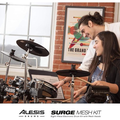  [아마존베스트]Alesis Surge Mesh Kit | Eight-Piece Electronic Drum Kit with Mesh Heads | 40 Kits, 385 sounds, 60 Play-Along Tracks | USB/MIDI Connectivity