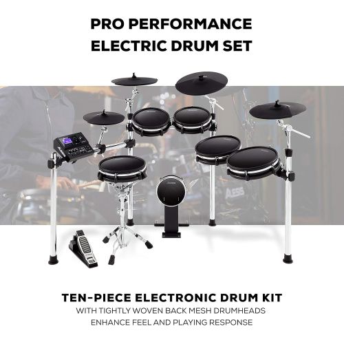  [아마존베스트]Alesis DM10 MKII Pro Kit | Ten-Piece Electronic Drum Kit with Mesh Heads