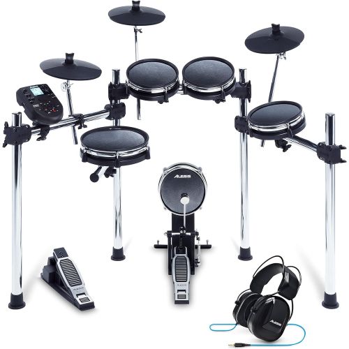  [아마존베스트]Alesis Surge Mesh Kit - Eight-Piece Electronic Drum Kit with Mesh Heads + DRP100  Extreme Audio-Isolation Electronic Drum Reference-Headphones