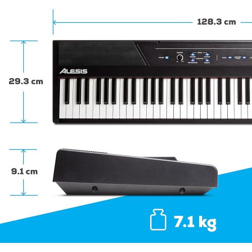  [아마존베스트]Alesis Recital | 88 Key Beginner Digital Piano / Keyboard with Full Size Semi Weighted Keys, Power Supply, Built In Speakers and 5 Premium Voices (Amazon Exclusive)