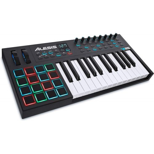  [아마존베스트]Alesis VI25 | 25-Key USB MIDI Keyboard Controller with 16 Pads, 16 Assignable Knobs, 48 Buttons and 5-Pin MIDI Out Plus Production Software Included