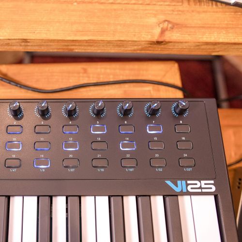  [아마존베스트]Alesis VI25 | 25-Key USB MIDI Keyboard Controller with 16 Pads, 16 Assignable Knobs, 48 Buttons and 5-Pin MIDI Out Plus Production Software Included