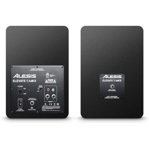  [아마존베스트]Alesis Elevate 5 MKII | Powered Desktop Studio Speakers for Home Studios/Video-Editing/Gaming and Mobile Devices