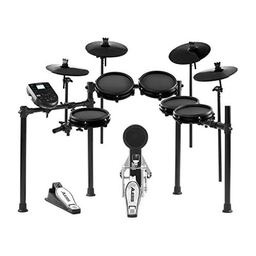  [아마존베스트]Alesis Drums Nitro Mesh Kit Bundle - 10 Piece Mesh E-Drum Set with 385 Electronic Drum Kit Sounds and a Sturdy Aluminium Rack