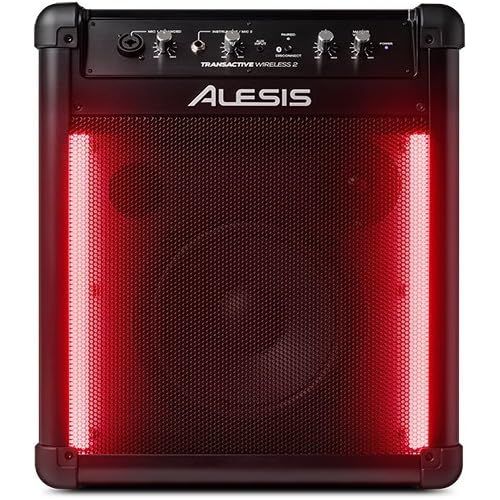  Alesis TransActive Wireless 2 | Portable Rechargeable Bluetooth Speaker with Lights