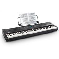 Alesis Recital Pro | Digital Piano  Keyboard with 88 Hammer Action Keys, 12 Premium Voices, 20W Built-in Speakers, Headphone Output and Educational Features