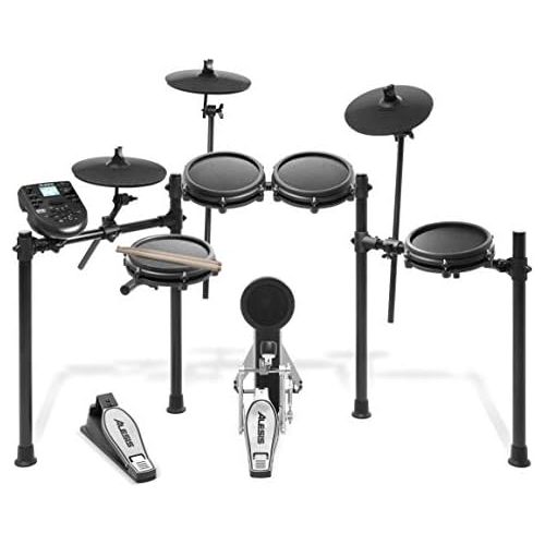  Alesis Drums Nitro Mesh Kit | Eight Piece All-Mesh Electronic Drum Kit With Super-Solid Aluminum Rack, 385 Sounds, 60 Play-Along Tracks, Connection Cables, Drum Sticks & Drum Key i