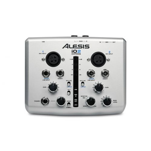  Alesis IO2 Express | 2-Channel USB Recording Interface with 48V Phantom Power (24-bit  48 kHz)