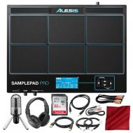 Alesis Sample Pad Pro 8-Pad Percussion and Triggering Instrument with Samson Meteor Mic USB Microphone, Headphones, 16GB Card, and Assorted Cables Bundle