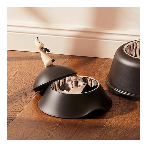  Alessi AMMI19 B Lula' Dog Bowl, Black, Black